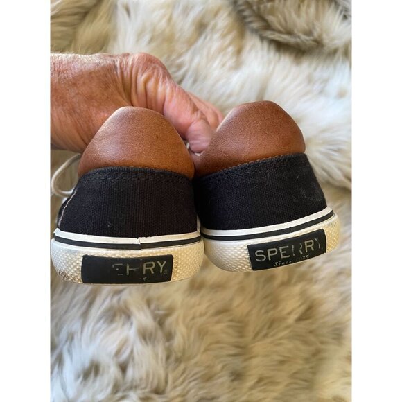 Sperry Women's Canvas Sneakers - Size 3M - Black & Brown - Comfy & Casual - Picture 4 of 7